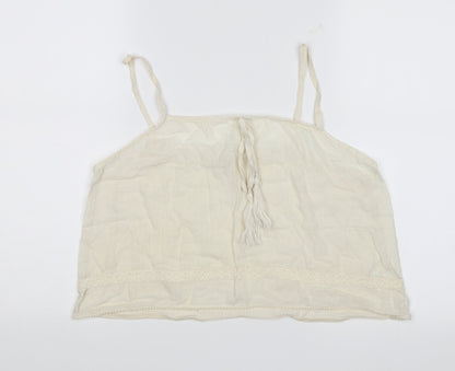 Womens UK Size 12 River Island White Camisole T-Shirt