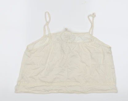 Womens UK Size 12 River Island White Camisole T-Shirt