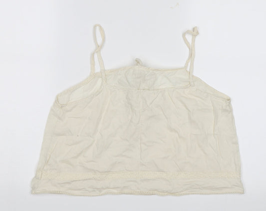 Womens UK Size 12 River Island White Camisole T-Shirt