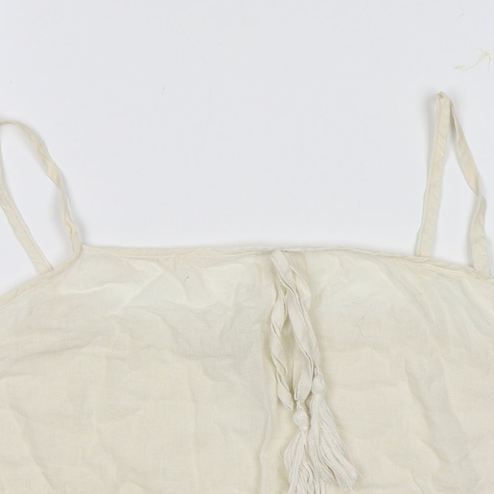 Womens UK Size 12 River Island White Camisole T-Shirt