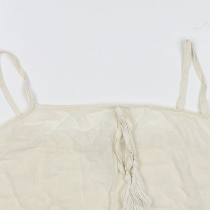 Womens UK Size 12 River Island White Camisole T-Shirt