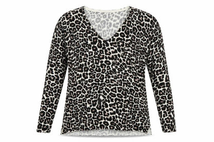 Debenhams Womens Black Animal Print  Pullover Jumper Size 10