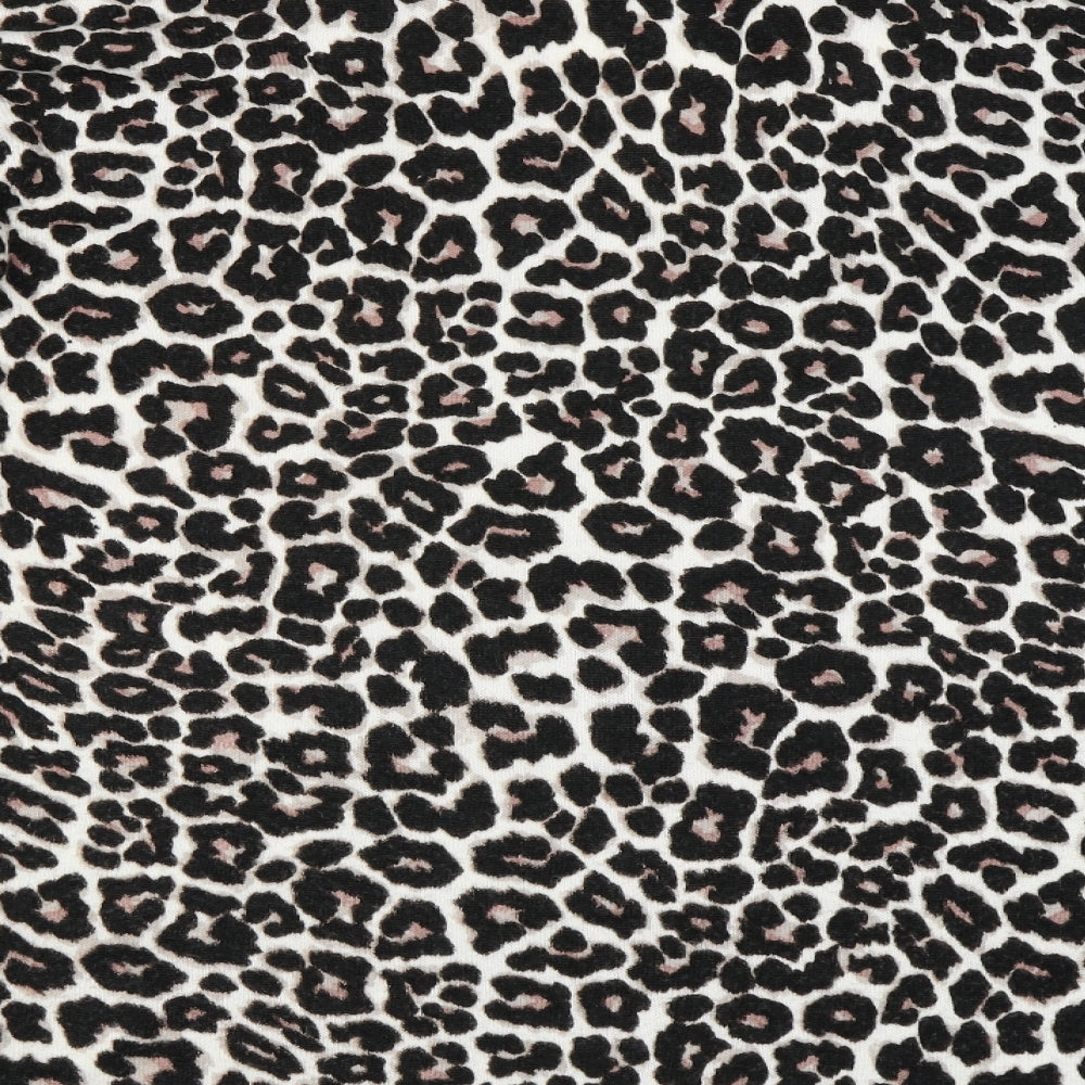 Debenhams Womens Black Animal Print  Pullover Jumper Size 10