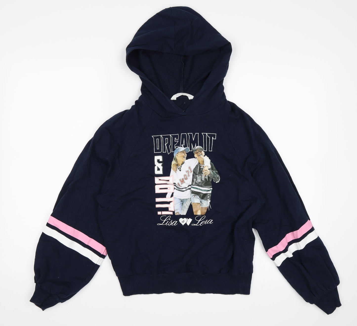 H&M Girls Blue   Pullover Hoodie Size 10-11 Years  - Dream it & do it