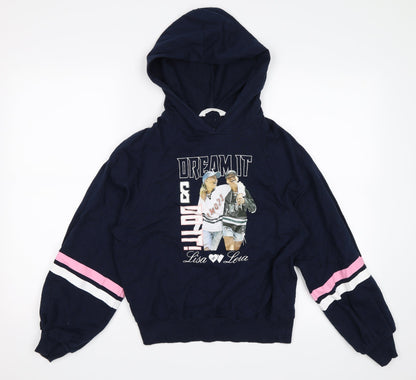 H&M Girls Blue   Pullover Hoodie Size 10-11 Years  - Dream it & do it
