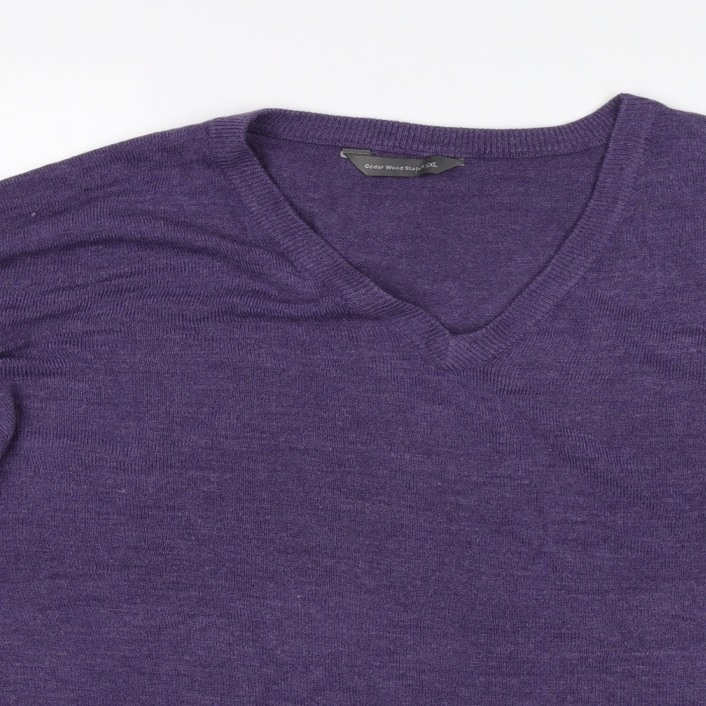 Cedar Wood State Mens Purple   Pullover Jumper Size 2XL