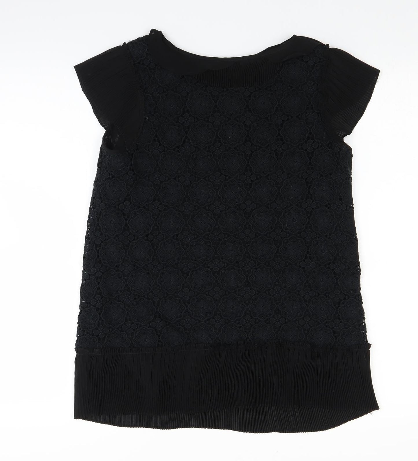 Womens UK Size XS Darling Black Basic Blouse