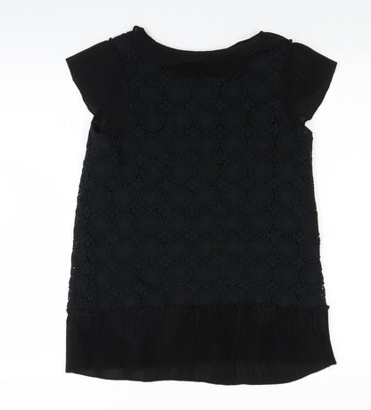 Womens UK Size XS Darling Black Basic Blouse