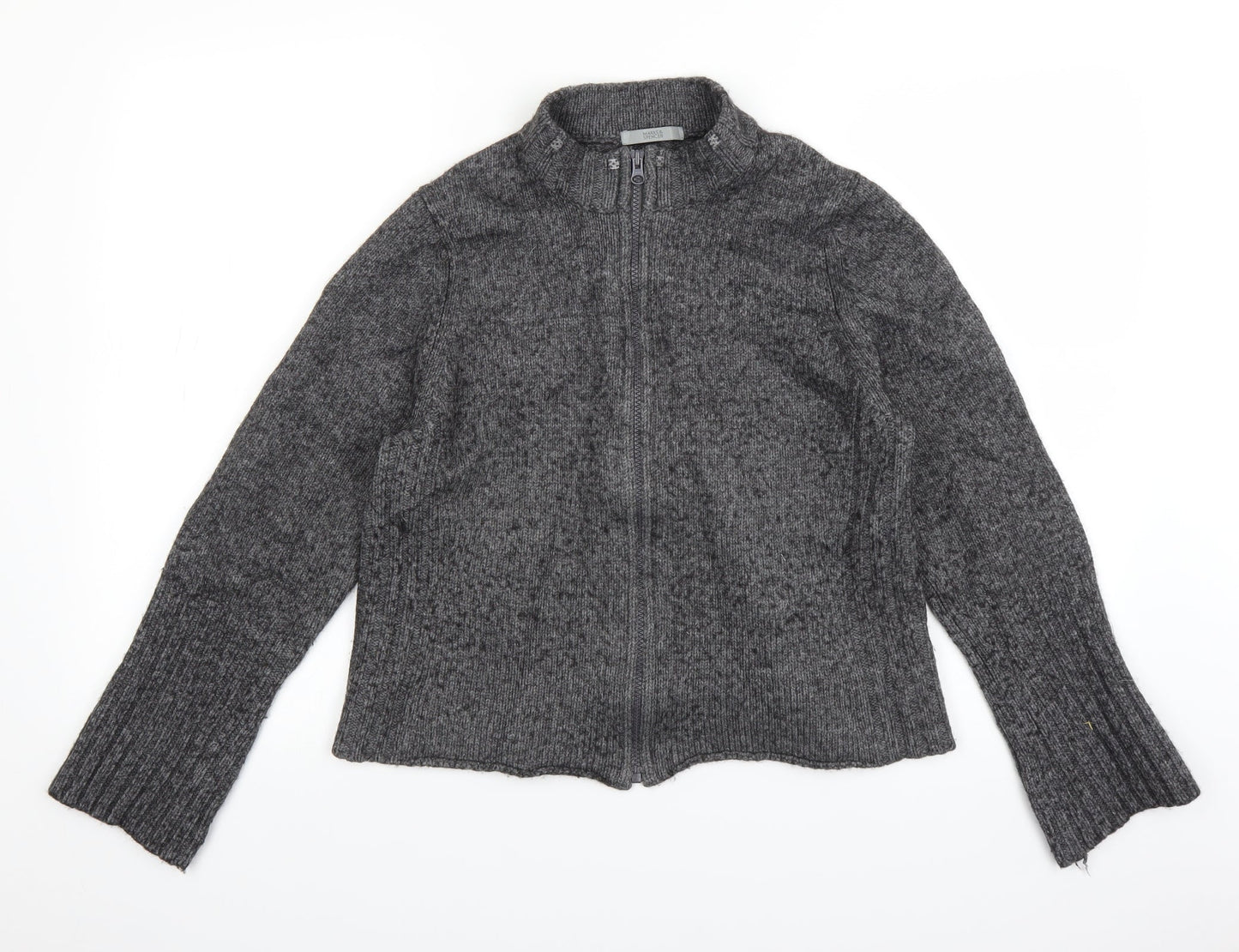 Marks and Spencer Womens Grey   Full Zip Jumper Size 16