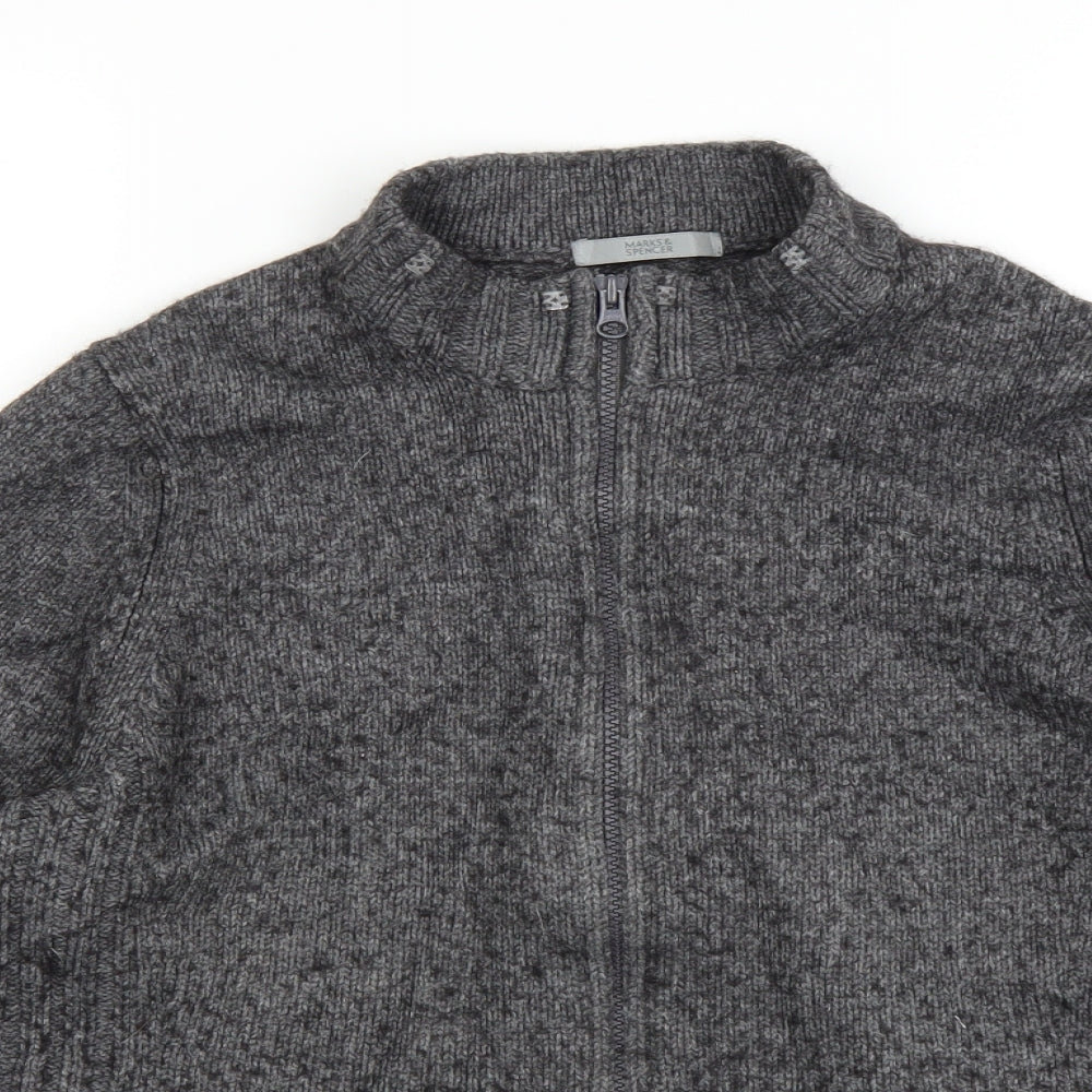 Marks and Spencer Womens Grey   Full Zip Jumper Size 16