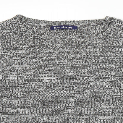 Me Jane Womens Grey  Knit Pullover Jumper Size M