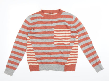 Next Womens Red Striped  Full Zip Jumper Size 6