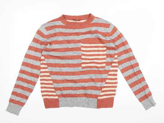 NEXT Womens Red Striped  Full Zip Jumper Size 6