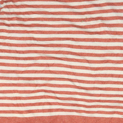 Next Womens Red Striped  Full Zip Jumper Size 6