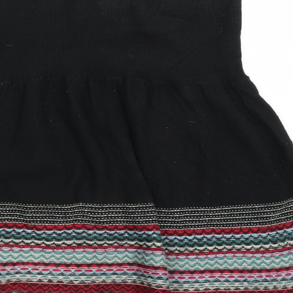 Miss Selfridge Womens Black Striped  Basic Blouse Size 8