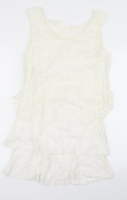 Preworn Womens Beige   A-Line  Size 8  - m