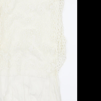 Preworn Womens Beige   A-Line  Size 8  - m