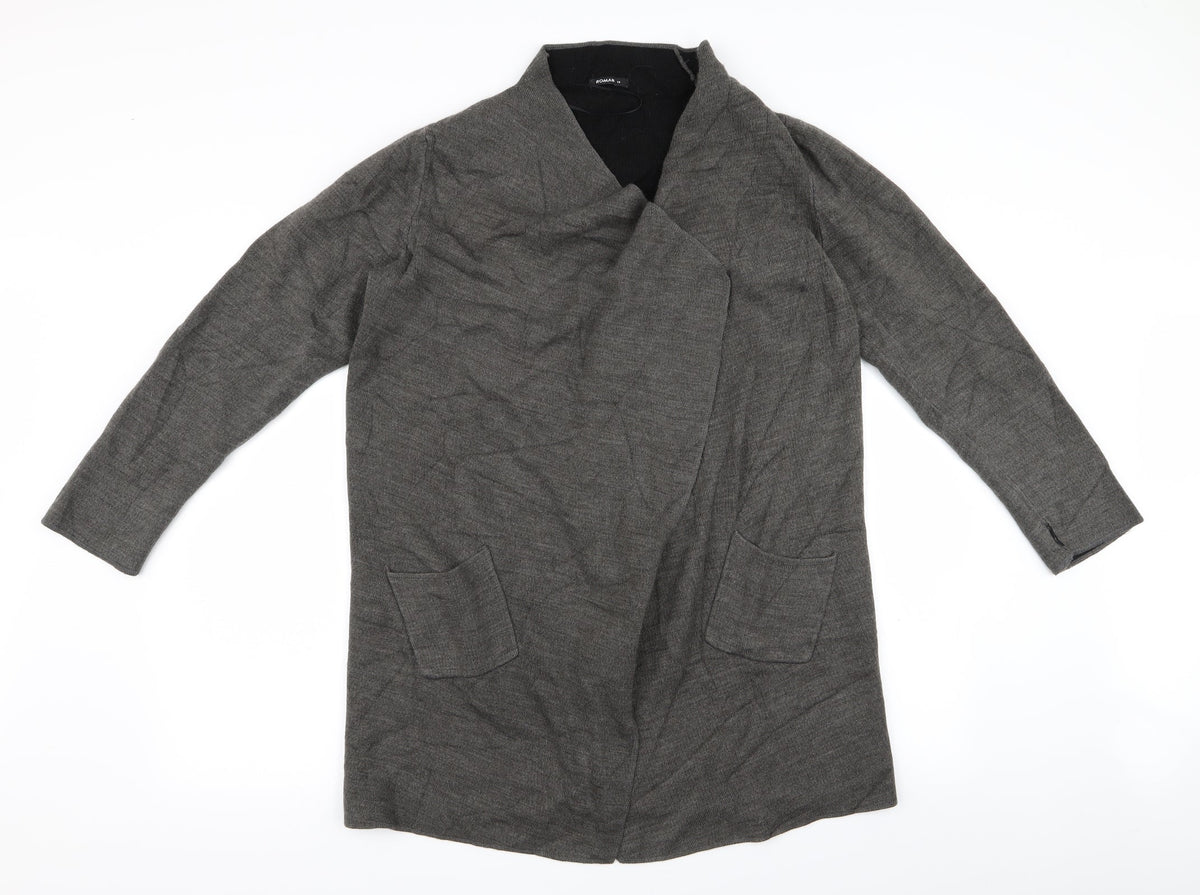 roamn Womens Grey   Cardigan Jumper Size 14