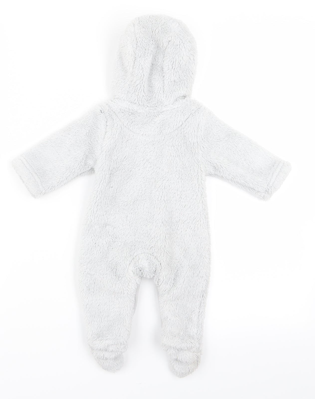 Preworn Baby Grey   Babygrow One-Piece Size 0-3 Months  - v
