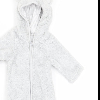 Preworn Baby Grey   Babygrow One-Piece Size 0-3 Months  - v