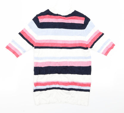 m*s Womens Multicoloured Striped  Pullover Jumper Size 12