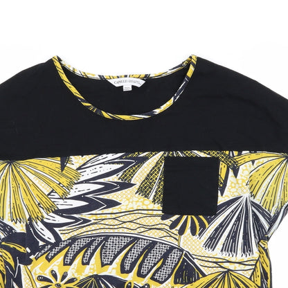 CAPSULE Womens Black Floral  Basic T-Shirt Size 12  - v