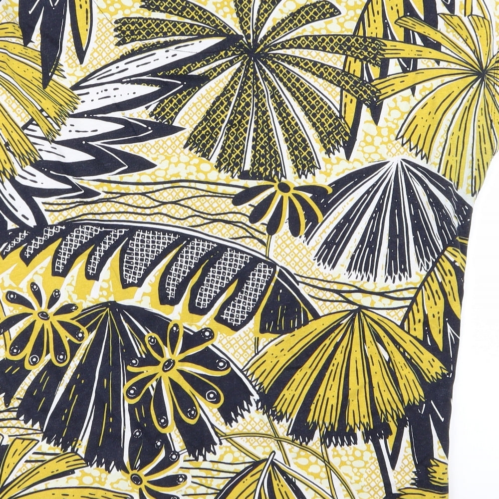 CAPSULE Womens Black Floral  Basic T-Shirt Size 12  - v