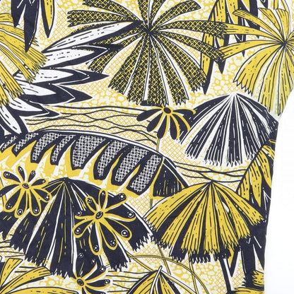 CAPSULE Womens Black Floral  Basic T-Shirt Size 12  - v