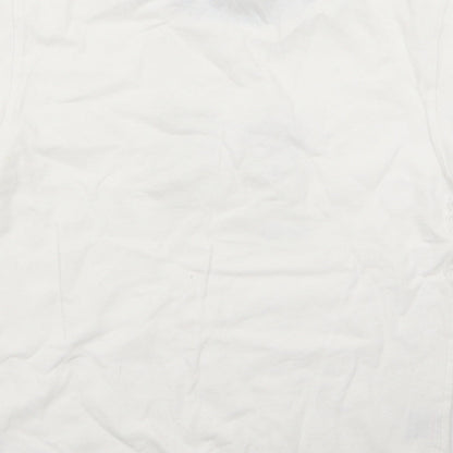 Blue Boys White   Basic T-Shirt Size 10 Years