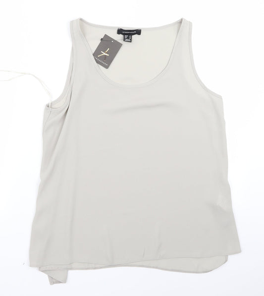 Womens UK Size 16 Atmosphere Beige Basic Button-Up