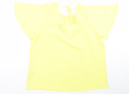 F&F Womens Yellow   Basic T-Shirt Size 14