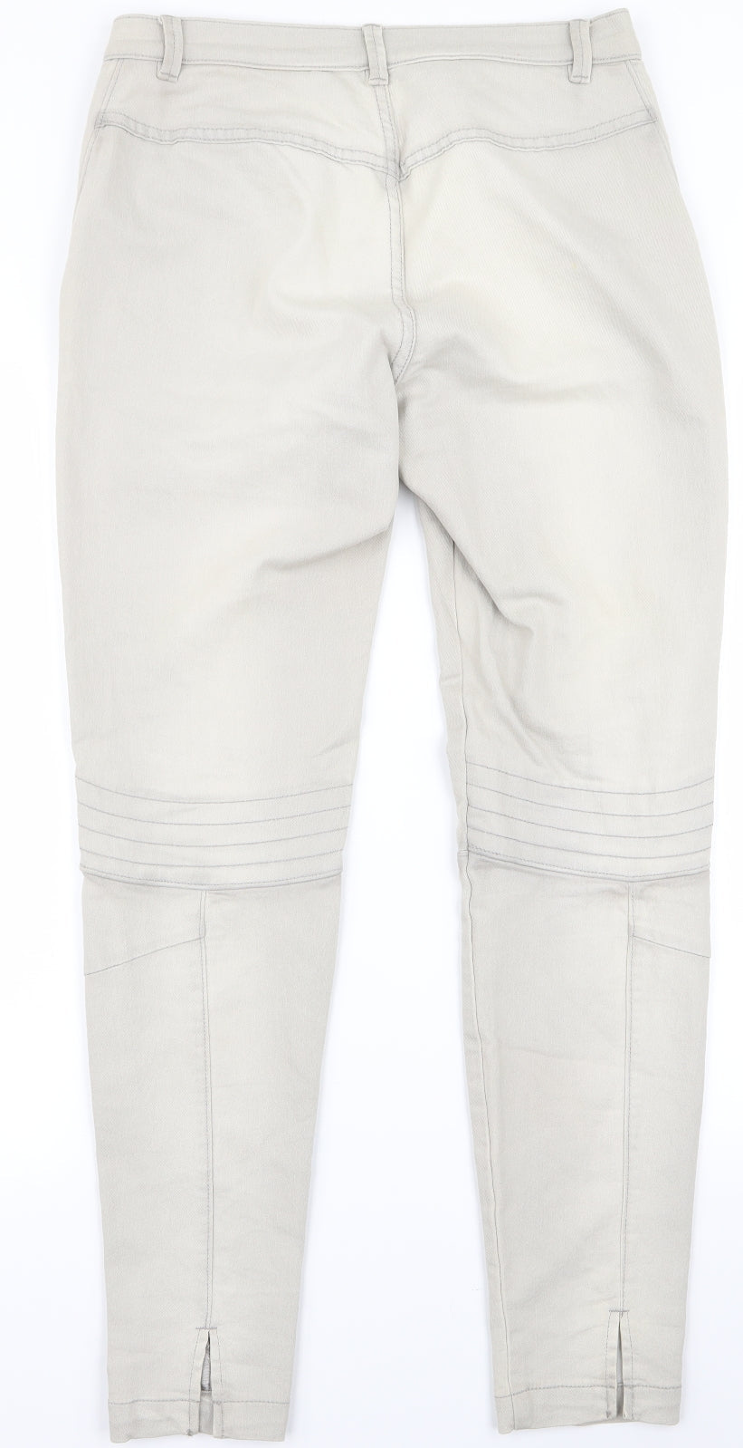 Womens UK Size 14 Preworn Regular Fit  White Trousers