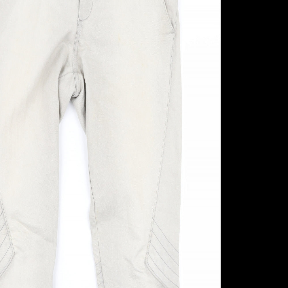 Womens UK Size 14 Preworn Regular Fit  White Trousers