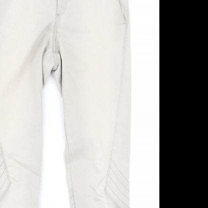 Womens UK Size 14 Preworn Regular Fit  White Trousers