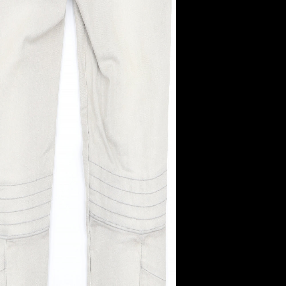 Womens UK Size 14 Preworn Regular Fit  White Trousers