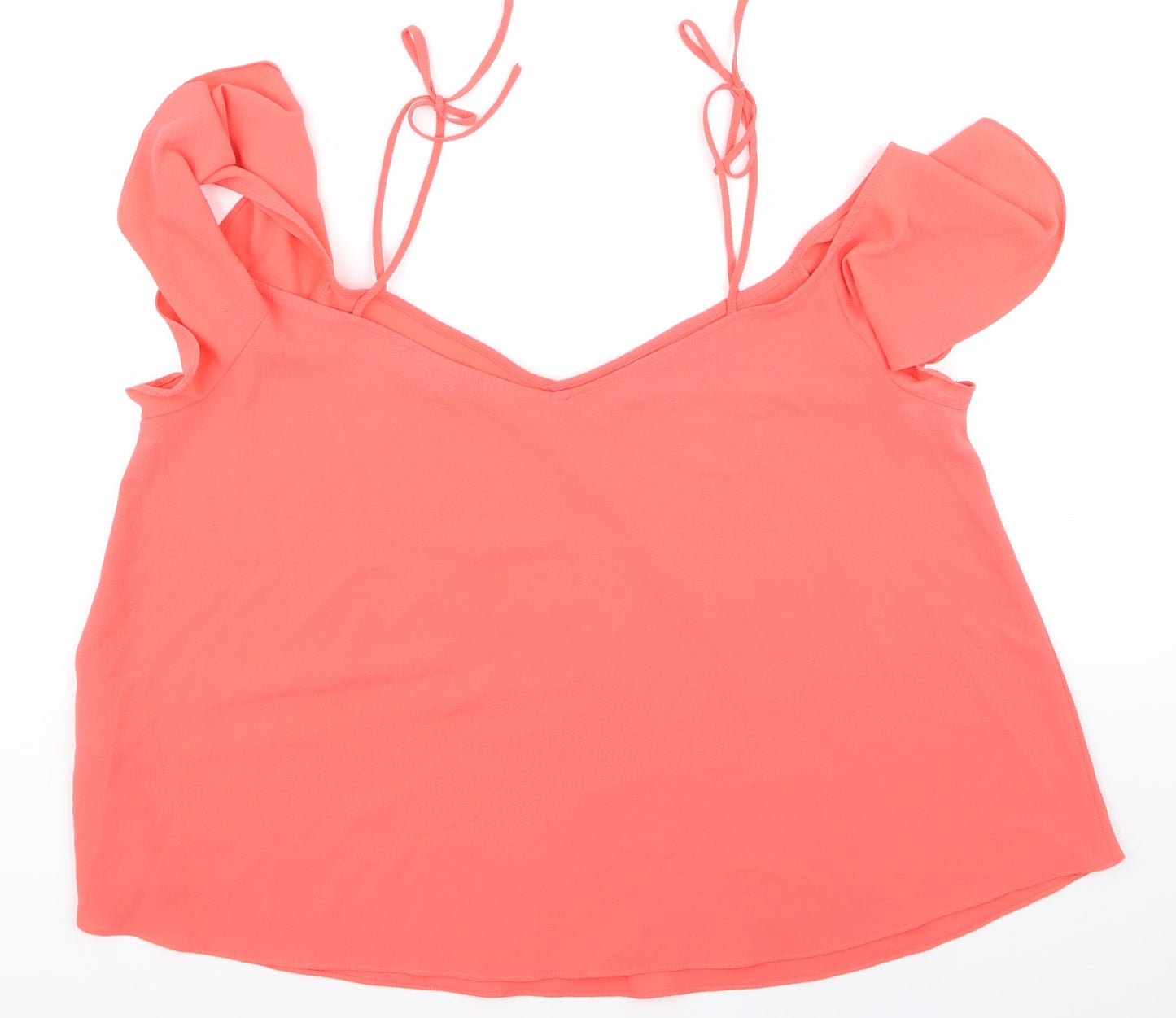 Womens UK Size 12 Topshop Pink Basic Blouse