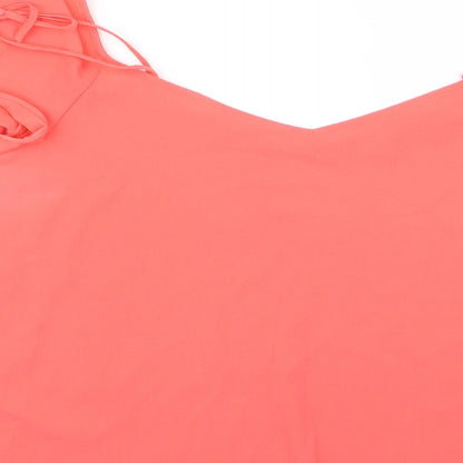 Womens UK Size 12 Topshop Pink Basic Blouse