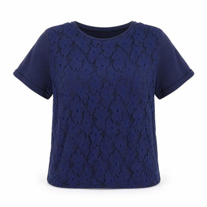 Womens UK Size L Yours Blue Basic T-Shirt