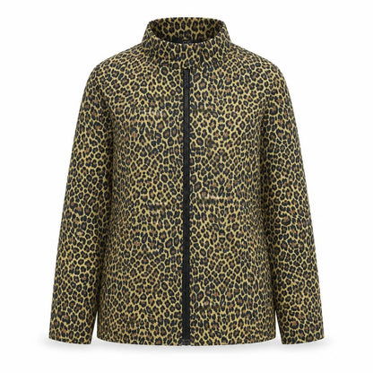 Cotton Club Womens Brown Animal Print  Jacket  Size M