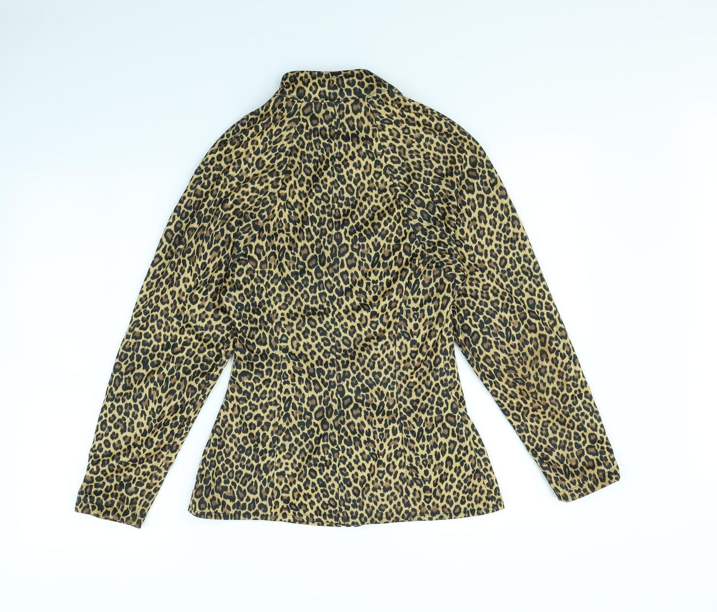 COTTON CLUB Womens Brown Animal Print  Jacket  Size M