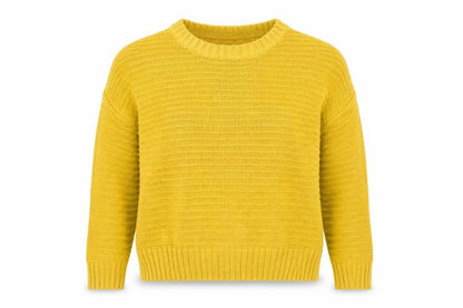 Divided Womens Yellow   Pullover Jumper Size S