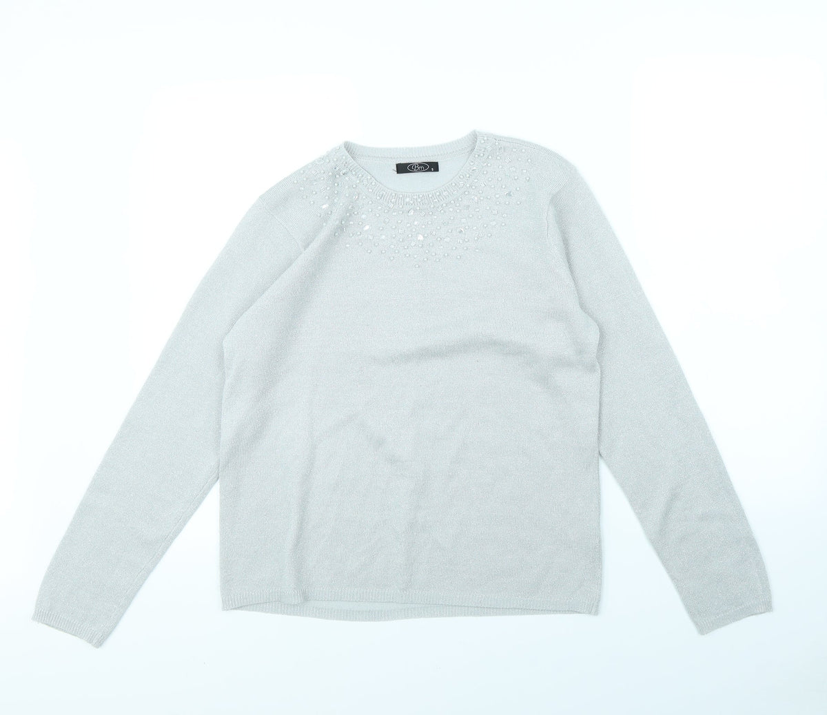 Bonmarché Womens Silver Pullover Jumper Size S