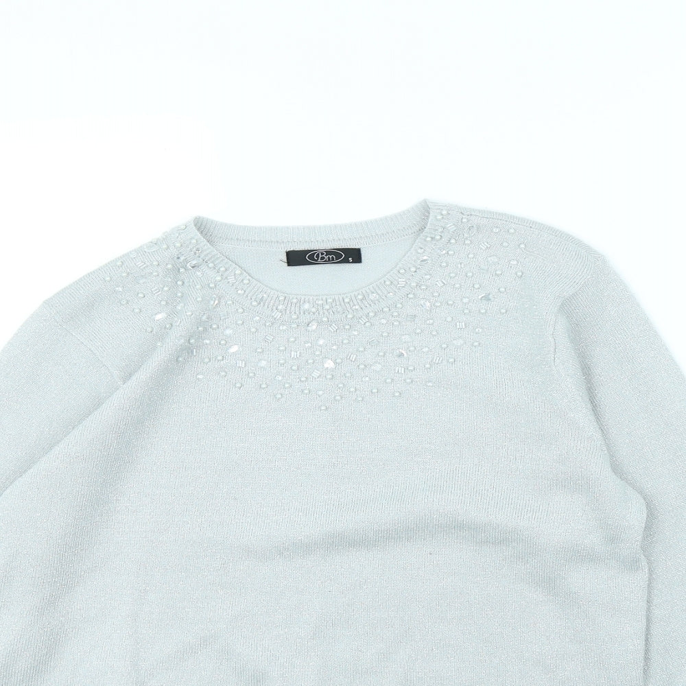 Bonmarché Womens Silver Pullover Jumper Size S