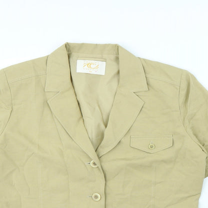 Country Casuals Womens Beige   Jacket  Size 14  - shoulder pads