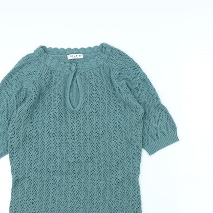 VILA Womens Green   Jumper Dress  Size XS