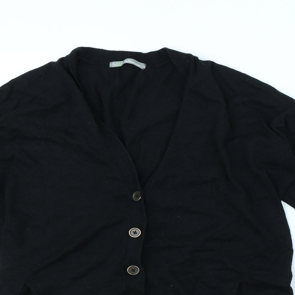 Marks & Spencer Womens Black   Cape Jumper Size 14
