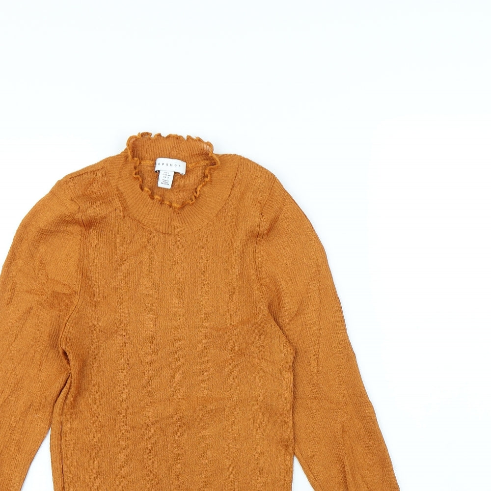 Topshop Womens Orange   Pullover Jumper Size L
