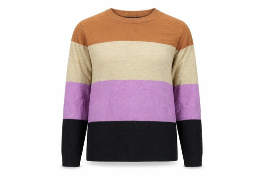 Marks & Spencer Womens Multicoloured Striped  Pullover Jumper Size 10