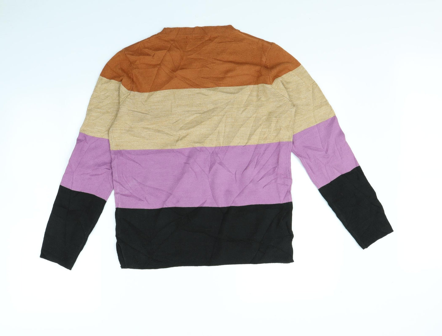 M&S Womens Multicoloured Striped  Pullover Jumper Size 10