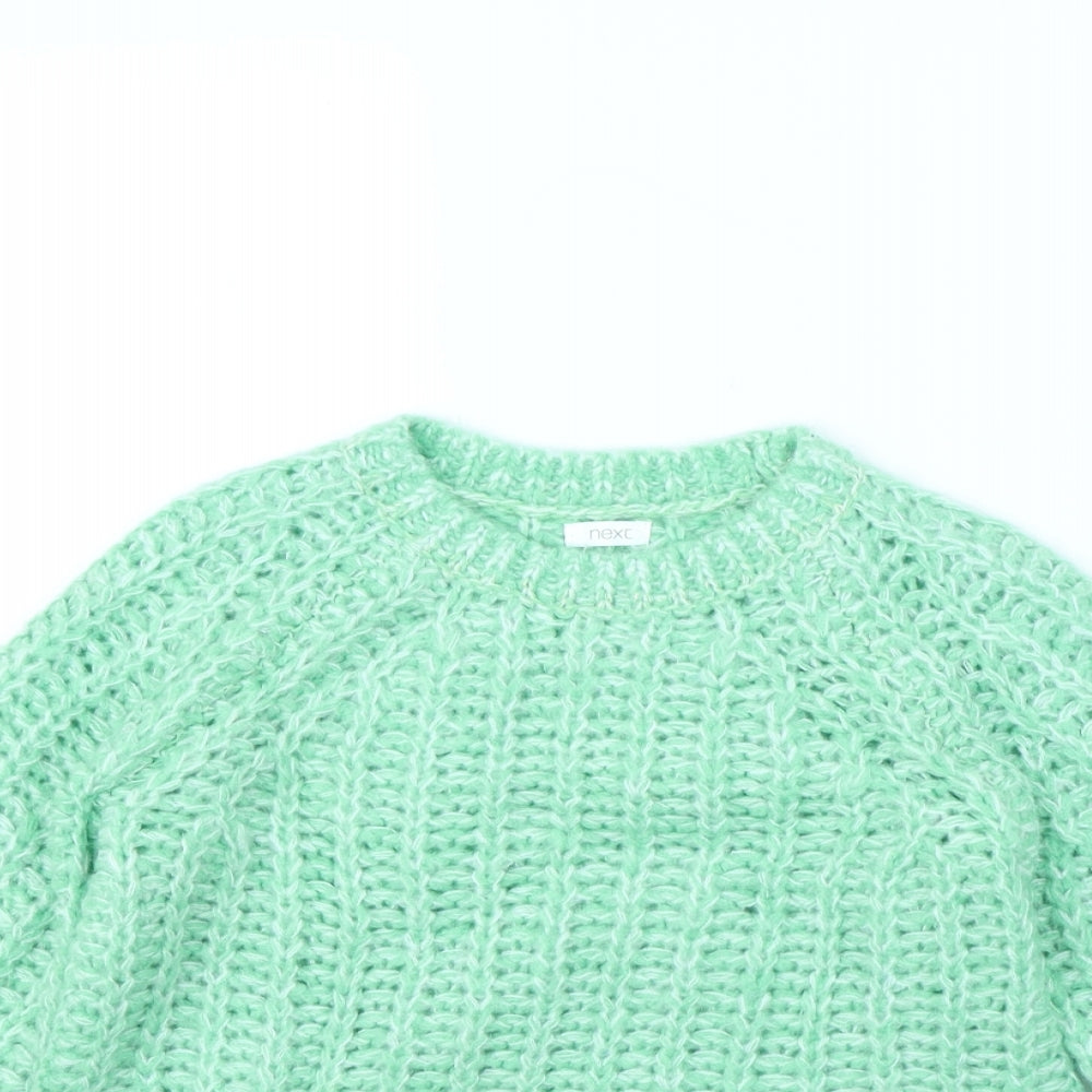 Next Girls Green   Pullover Jumper Size 9 Years